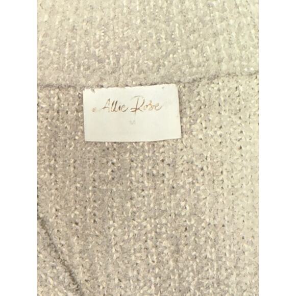 Allie Rose Womens Textured Knit Pullover Sweater With Quarter Zip & Kangaroo Poc - Picture 4 of 4